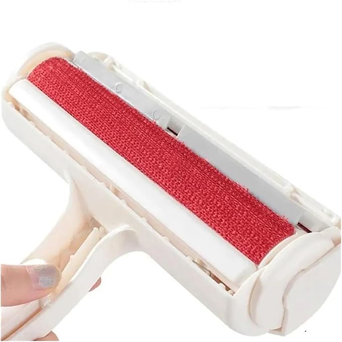 Pet Hair Remover Roller Remov Cleaning Removing Dog Cat Self Lint One Hand Operate(Black)
