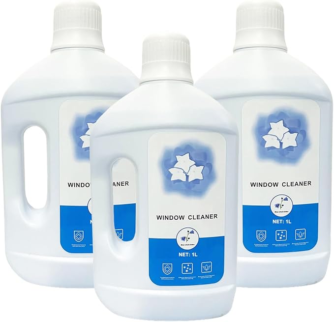 Window Cleaning Solution 3-Pack 1L Compatible with ECOVACS Winbot W1 PRO/W2 PRO/W2 PRO OMNI/W2 OMNI/Winbot MINI Glass Cleaner