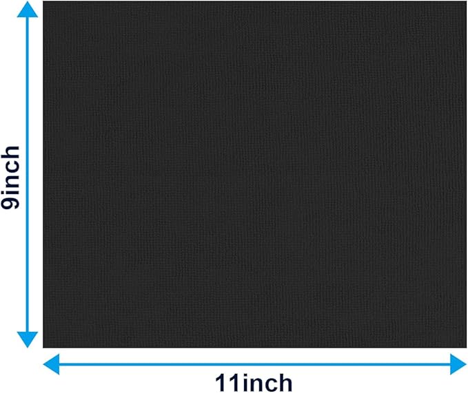 GLIMGLINT Black Microfiber Cleaning Cloth 100 Pack Cleaning Rags Lint-Free Ultra Absorbent Reusable Paper Towels for Home Kitchen Car Garage or Shop Dish Rags 11 x 9