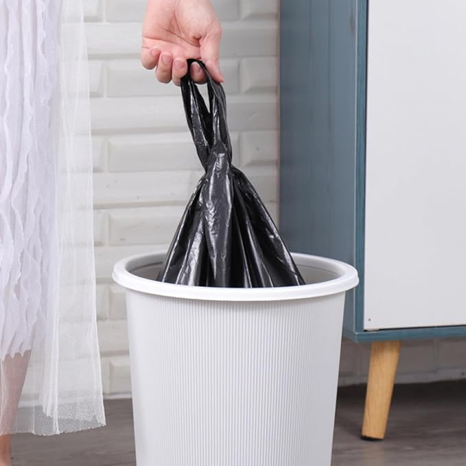 Beaupretty 5x31cm Black Plastic Trash Bags 200pcs Thickened Garbage Bags for Kitchen Bathroom Office Bedroom Use Household Waste Disposal