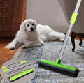 Ultimate Pet Hair Removal Broom | Adjustable Dog &amp Cat Hair Remover for Carpet | ShedStopper Tool for Effortless &amp Quick Pet Hair Cleaning—Perfect for Multi-Pet Homes(Green)