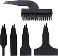 Heavy Duty 5 Pcs Cleaning Set Metal Rust Brush &amp Spatulas 4 Interchangeable Scrapers Stainless Steel Bristles for Concrete &amp Metal Cleaning