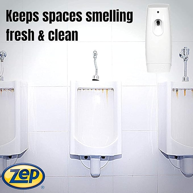 Zep Metered Mist Blue Sky Air Freshener Refill (Case of 12) with Meter Mist 3000 Ultra Dispenser (2 Pack) - 336201 - Lasts Up To 30 Days and Neutralizes Tough Odors
