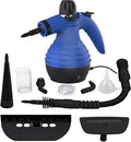 Comforday Handheld Pressurized Steam Cleaner - Multi-Purpose Steamer with 9-Piece Accessories Steam Cleaning Machine for Stain Removal Curtains Car Seats Floor Window (Blue)