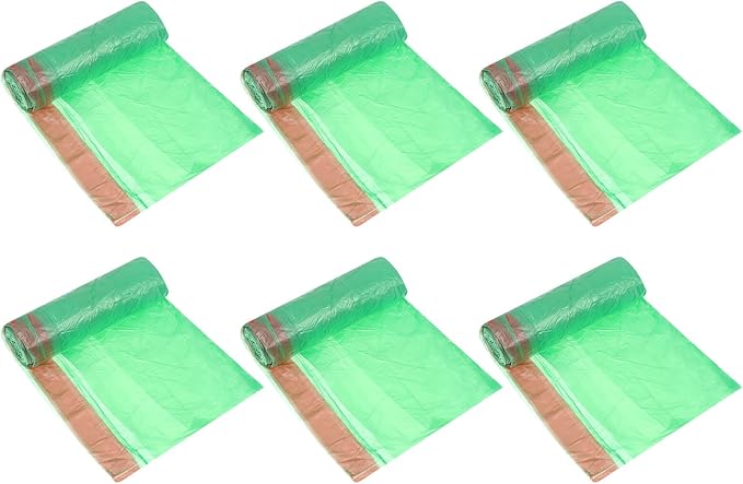 Beaupretty Drawstring Trash Bags 150pcs (10 Packs) Disposable Plastic Garbage Bags Thickened Household Waste Organizer for Kitchen Bathroom Outdoor Use