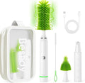 Bestidy Electric Baby Bottle Cleaner Kit for Travel- Rechargeable 360° Rotation Electric Baby Bottle Brush with Replaceable Nipple/Straw Brush 2-Speed Modes 50ml Lotion Bottle &amp Storage Bag
