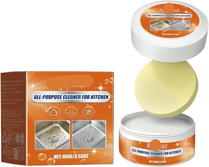 Kitchen Multi-Purpose Cleaning Paste - Removes Rust &amp Stains Long-Lasting Rust Protection For Stoves Range Hoods Cookware(3PCS)