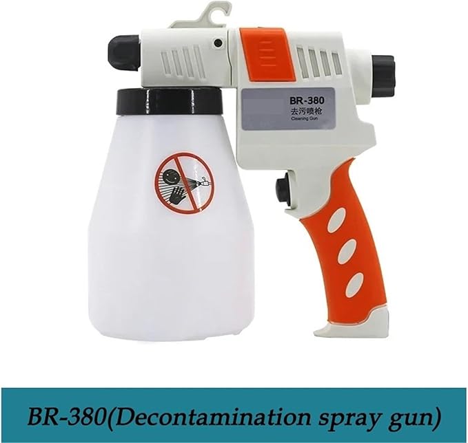 Clothing Decontamination Washing Shoes Laundry Stain Remover Gun Remove Oil Stains Clean High Pressure Cleaning Water Gun(White)