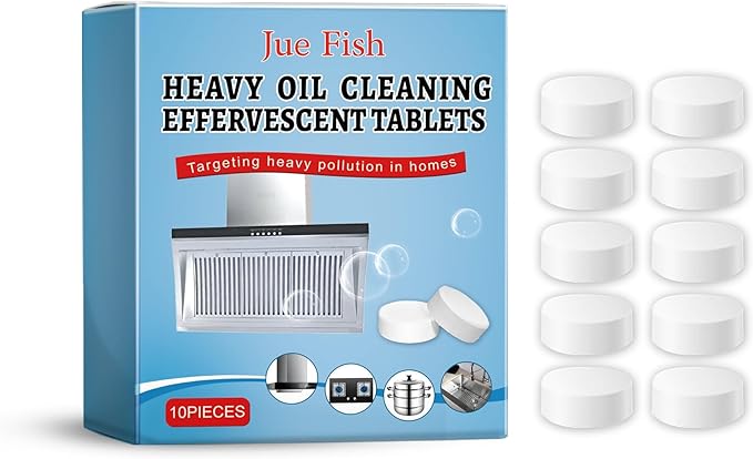 Kitchen Grease Cleaning Sheets Multi-Purpose Degreaser For Stovetops &amp Surfaces Fast Dissolving(2PCS)