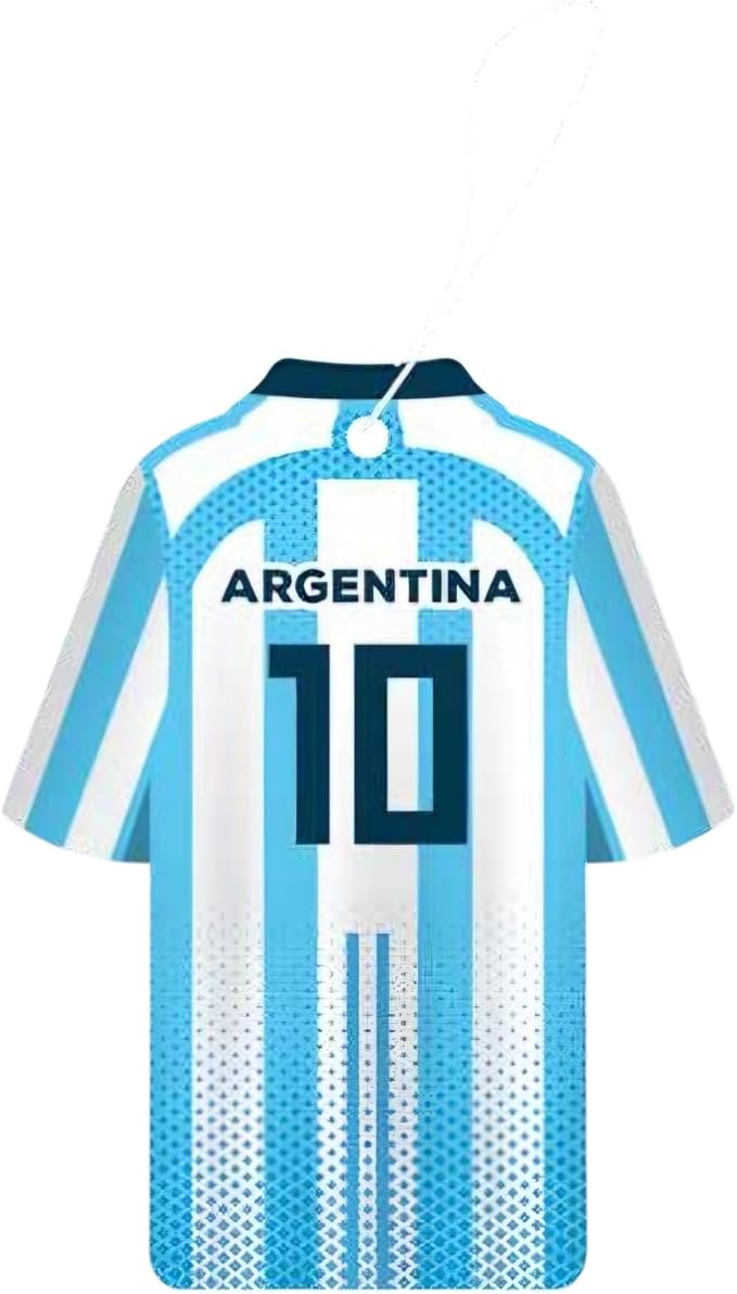 Car Air Freshener Assorted 12 Pack Fan Team Jersey USA|MEXICO|COLOMBIA|BRAZIL ARGENTINA|VENEZUELA Long- Lasting (Team Argentina Mix 3 Bubble Gum 3 New Car3 Vanilla Black3 Crystal Black)