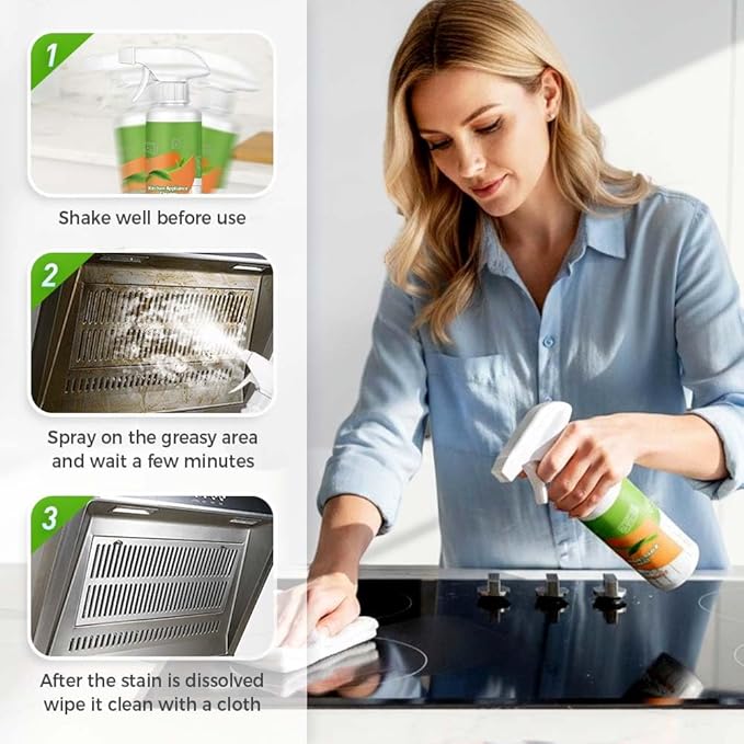 Cleanse Natural Enzyme Formula to Household Appliances 2026 New Clease Multi-Purpose Cleaner Kitchen Cleaner for Kitchen Hood Stove Oven Sink Floor (2pcs)
