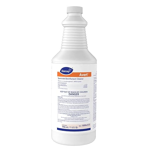 Diversey 100842725 Avert Sporicidal Disinfectant Cleaner Hospital Grade Kills C. Difficile Spores Ready-to-Use Liquid Spray 32-Ounce