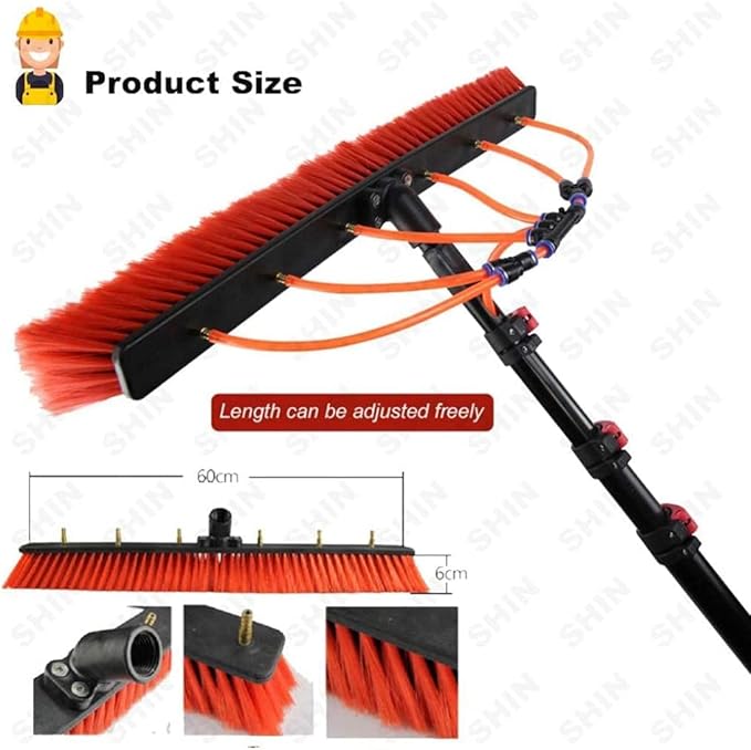 water fed pole kit window cleaning brush outdoor Window Cleaning Brush Window Cleaning Pole Window Cleaner Kit Water/Hose Fed Pole Photovoltaic And Solar Panels/Window Cleaning Pole Stretch