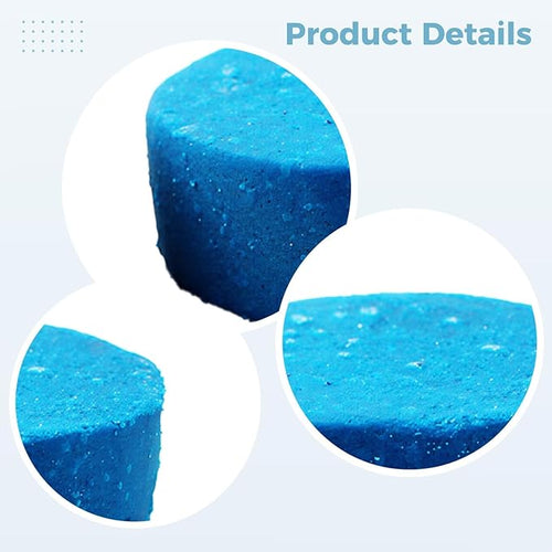 15 Pcs Toilet Bowl Cleaner Tablets Blue Automatic Odor Control Long-Lasting Individually Wrapped Bathroom Hygiene