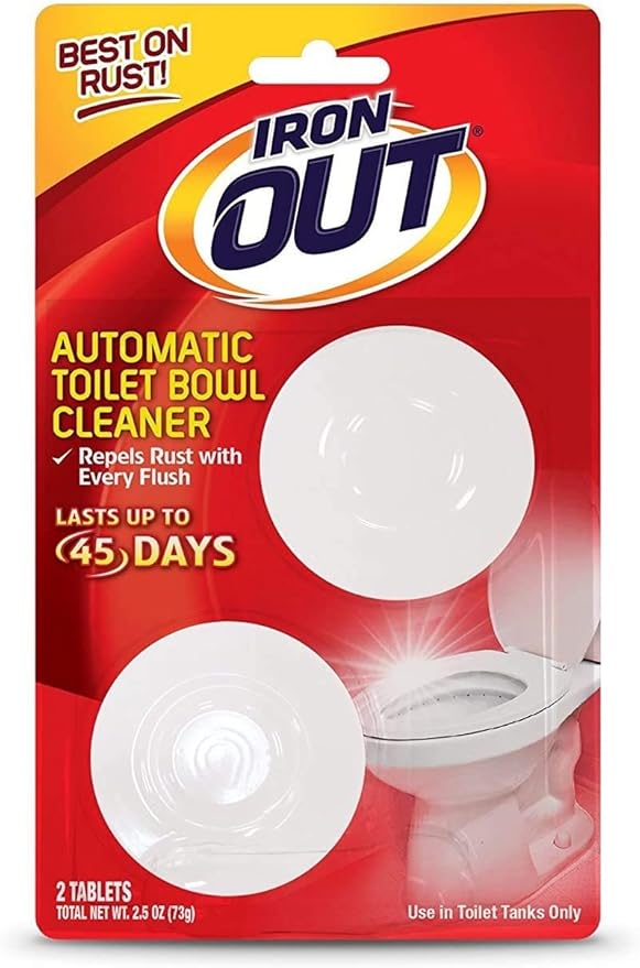 Iron OUT Automatic Toilet Bowl Cleaner Repel Rust and Hard Water Stains with Every Flush Household Toilet Cleaner Pack of 6 24 Tablets