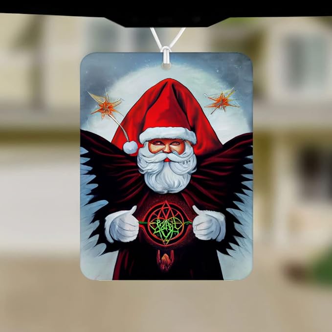 Funny Christmas Car Freshener Set of 6 - Gothic Style Car Air Freshener - Graphic Air Freshener for Car