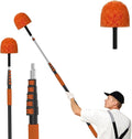 24FT Cobweb Duster with Extension Pole Spider Web Brush for Cleaning Extendable Professional Ceiling and Corner Dusters for Outdoor Indoor Use