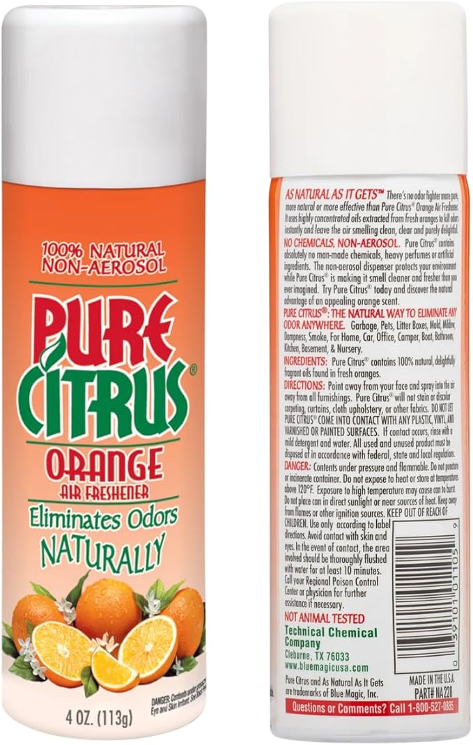 Pure Citrus Air Fresher 4.0oz (2 Packs) - Pure Citrus Spray Orange