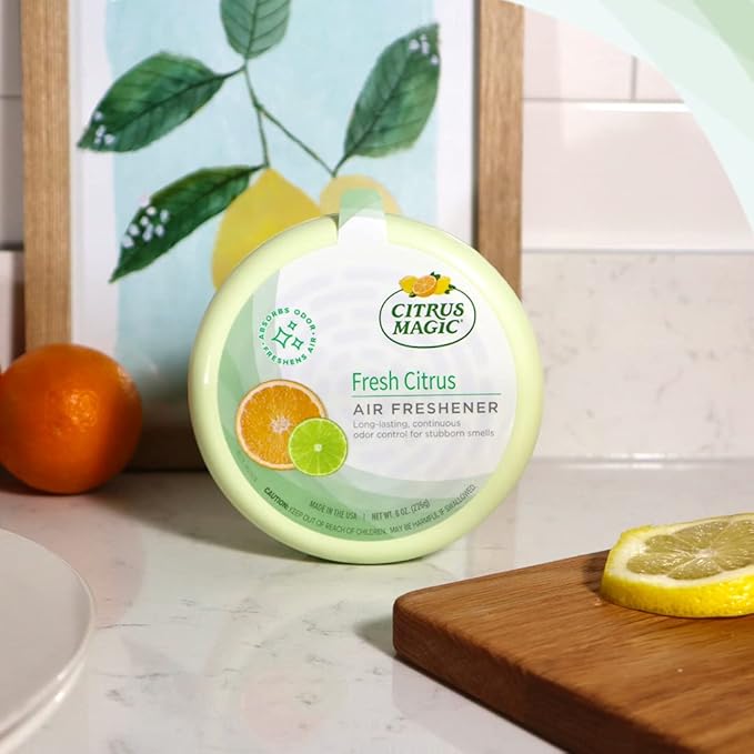 Citrus Magic Odor Absorbing Solid Air Freshener Fresh Citrus 8-Ounce Pack of 6