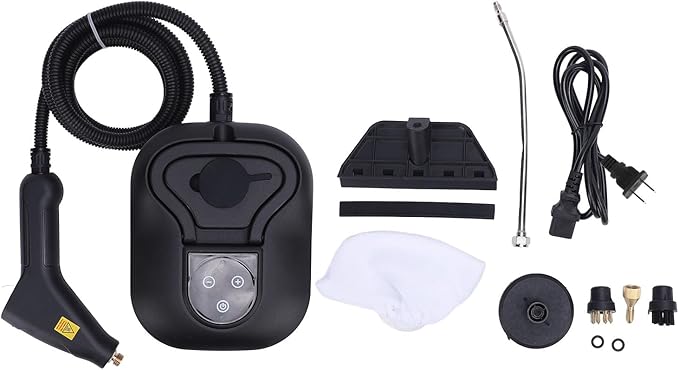 Steam Cleaner Portable Car Cleaning Steamer with 3 Brush Heads for Stovetop Wall Bathroom Kitchen Living Room Hard Floors Tiles (US Plug 110V)