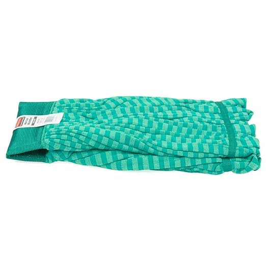 Rubbermaid Commercial Products Web Foot® Medium 20 Ounce Microfiber Tube Wet Mop 5 Headband Green for General Purpose Floor Cleaning Abrasive Cleaning and Heady-Duty Scrubbing