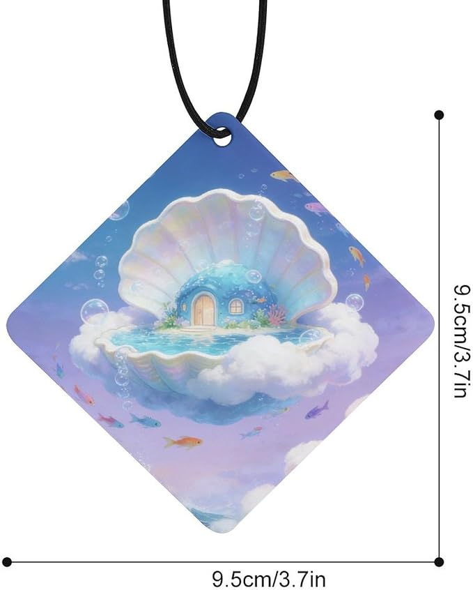 5PCS Car Air Freshener Hanging Personalized Double Sided Underwater Dwelling Car Fresheners Long Lasting New Cars Scents Cute Automotive Freshies for Closets Drawers (tea)