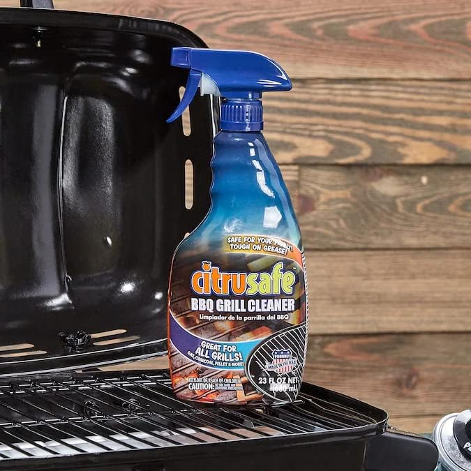 Grill Cleaning Spray - BBQ Grid and Grill Grate Cleanser by Citrusafe (3 23oz)