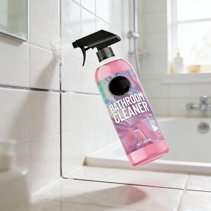 Heavy Duty Bathroom Scrubbing Solution 20 Fl Oz Powerful Pink Bathroom Cleaner Spray All Purpose Bathrooms Foam Cleaners For Sink Tub Floor Tile Glass Surface (2)