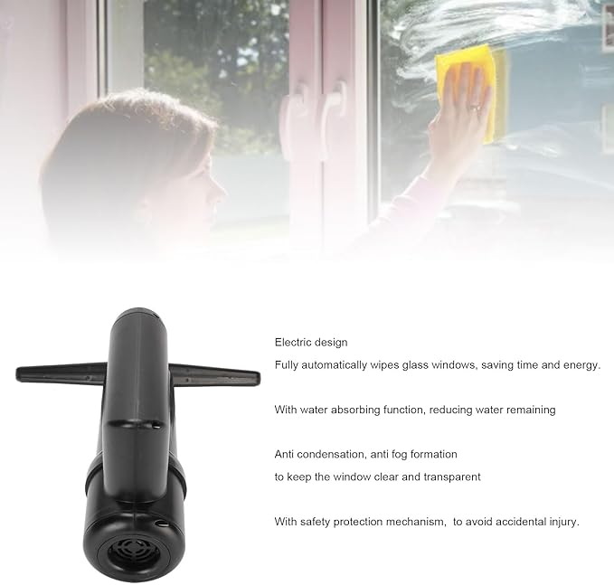 Automatic Window Cleaner Electric Design Water Absorption Anti Condensation for Glass Anti Fog Safety Features Li Battery 2000mAh (2#)