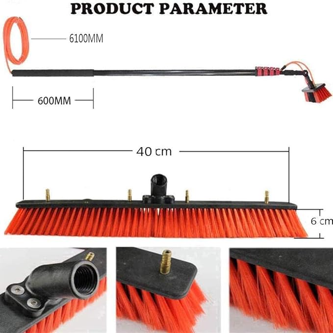 Light Window Cleaning Pole/Water Fed Telescopic Brush/Extendable Cleaner Conservatory Roof3.6M-9M Suitable for Photovoltaic Panel Cleaning Trucks Windows Window Glass Wall3.6m (9m)