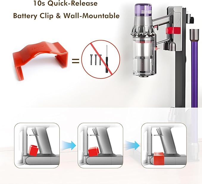 Exclusive Swapple 50 Min Runtime V10 Replacement Battery Compatible with Dyson Animal Absolute Fluffy Motorhead SV12 Cordless Stick Vacuum Cleaner with 2 Filters