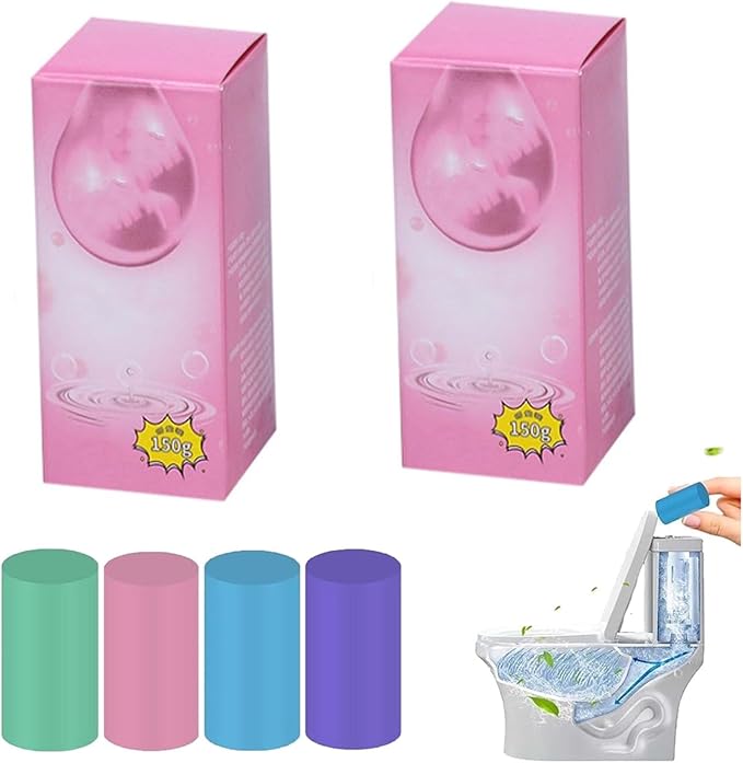 4PC Concentrated Descaling Toilet Cleaning Stick2024 Upgrade Effective Toilet Bowl Cleaning Stick Toilet Bowl Cleaners Toilet Bowl Cleaners Stick for Deep Cleaning Powerful Descaling (4)(Pink)