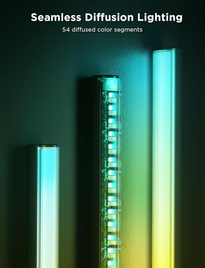 Govee Floor Lamp Pro RGBICWW LED Lamp with Bluetooth Speaker and White Noise 2100 Lumens Standing Lamp Works with Matter 16 Million Colors Music Sync Floor Lamp for Bedroom Living Room