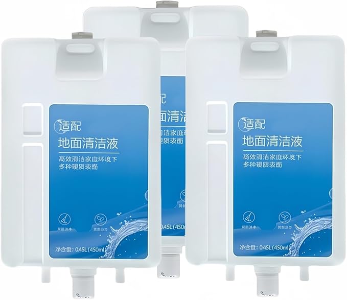 1-4 Bottles Of 450mL Floor Cleaning Solution. Compatible With Dreame. L20 Ultra/L30 Ultra Fast-Acting Dedicated Floor Scrubber Cleaner Solution(450ml 3PCS)