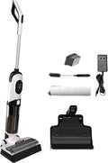 Floor Scrubber Smart Cordless Vacuum Mop Multi-Surface Floor Cleaner for Hardwood Tile Carpets Self-Propelled 0.1 Inch Edge Cleaning Quiet No Detergent Required Standard