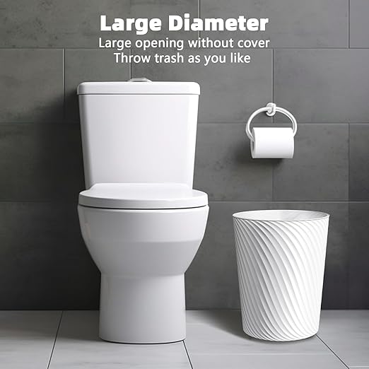 Small Trash Can 3 Pack 1.8 Gallons Bathroom Trash Can &amp Garbage Can with 6 Trash Bags Bedroom Trash Bin &amp Waste Basket for Office Bedroom Living Room Kitchen Compact Space