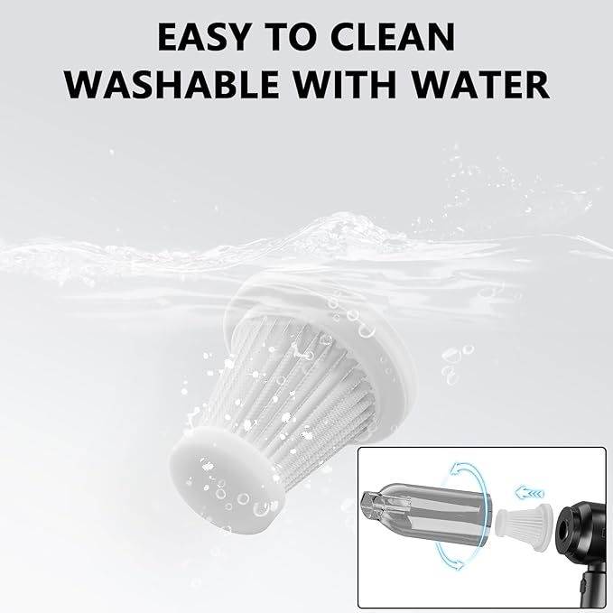 Professional Car Vacuum Cleaner 20000Pa Powerful Handheld Vacuum for Car Interior Cleaning Portable Cordless Mini Vacuum with Brushless Motor &amp Crevice Tool for Car