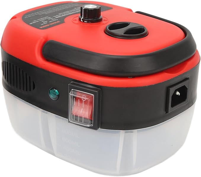 Portable Handheld Steam CleanerHigh Temperature High Pressure Steam Cleaner with Brush HeadsABS Portable Car Steamer Durable and Reliable for Kitchen Furniture Bathroom Car (Red)