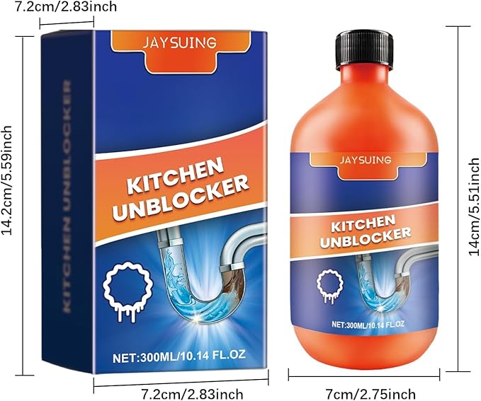 Kitchen Drain Cleaner Powerful Clog Remover For Sinks &amp Pipes Dissolves Grease &amp Blockages Easily(3PCS)