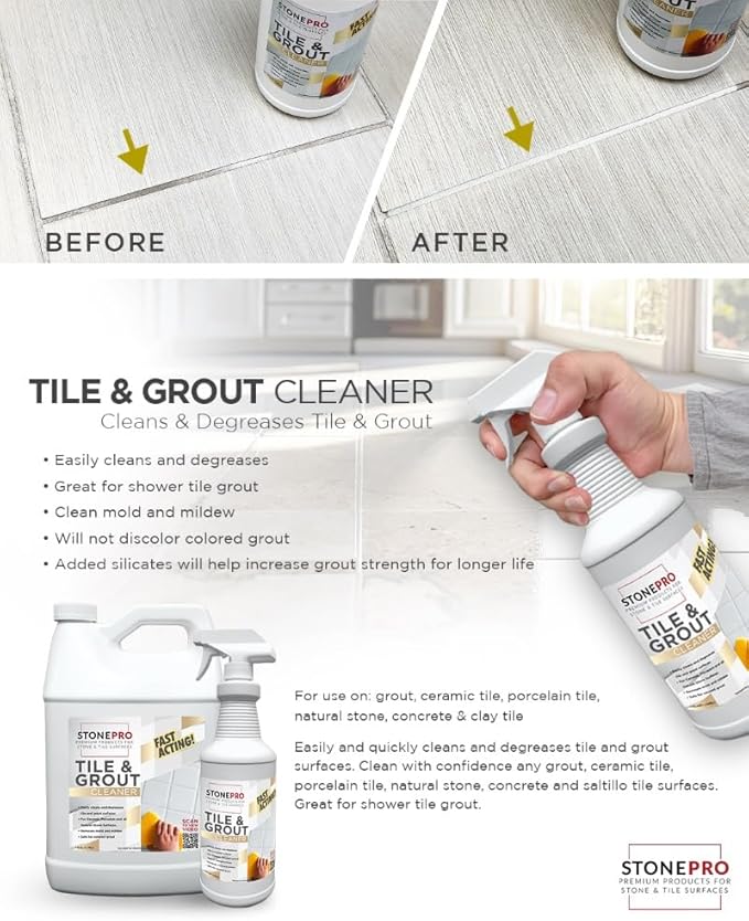 Stone Pro Tile &amp Grout Cleaner - Quart