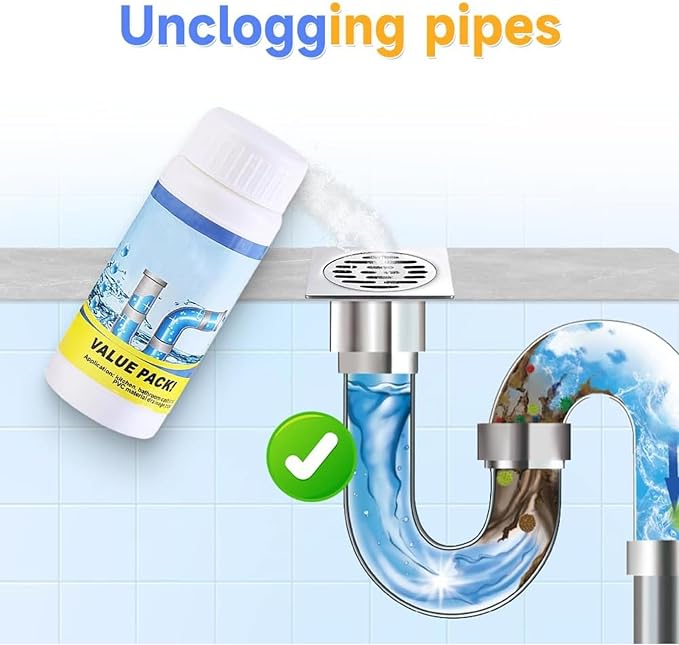2026 Upgraded Foaming Sink Drain Cleaner - Fast-Acting Clog Remover for Kitchen Bathroom &amp Toilet Powerful Organic Buildup Dissolver for Home Use