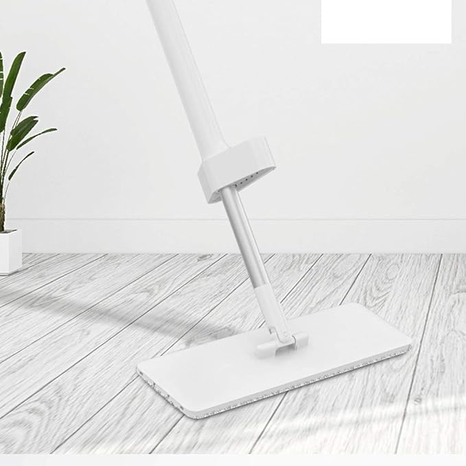 Mop Microfiber Floor Mop for Hardwood Cleaning - 360 Rotating Dust Wet Mop with Aluminum Extended Handle 2 Reusable Washable Mop Pads Cloth and 1 Scraper