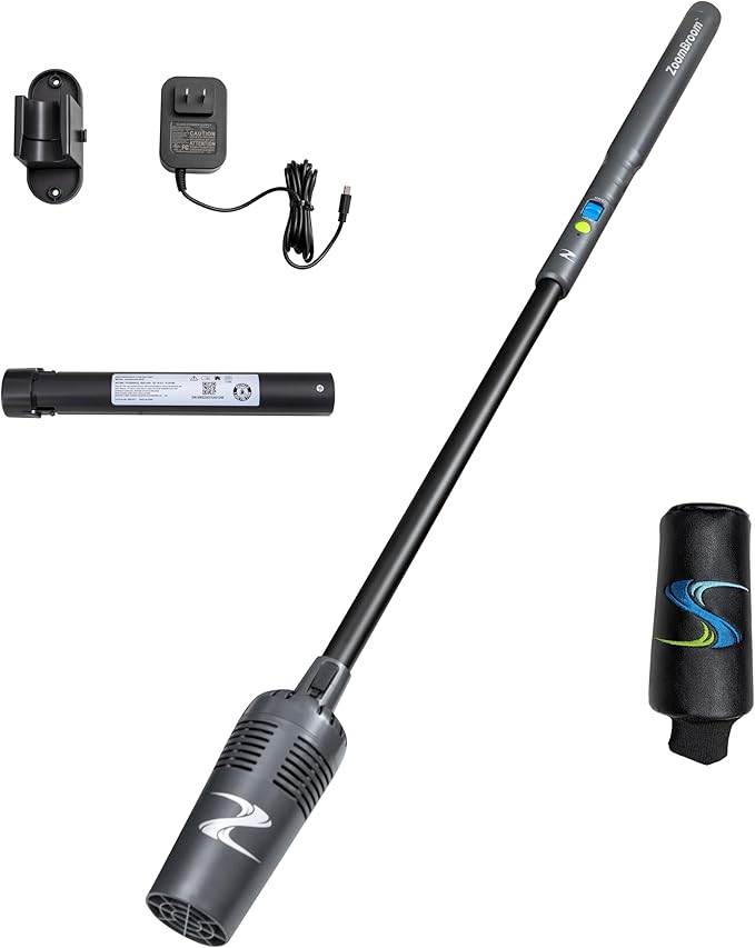 Breeze Lightweight Air Stick Blower – Sleek Lightweight Air Broom for Precision Cleaning at RVs Home Patios Condos and All Outdoor and Indoor Activities (Headcover Included)