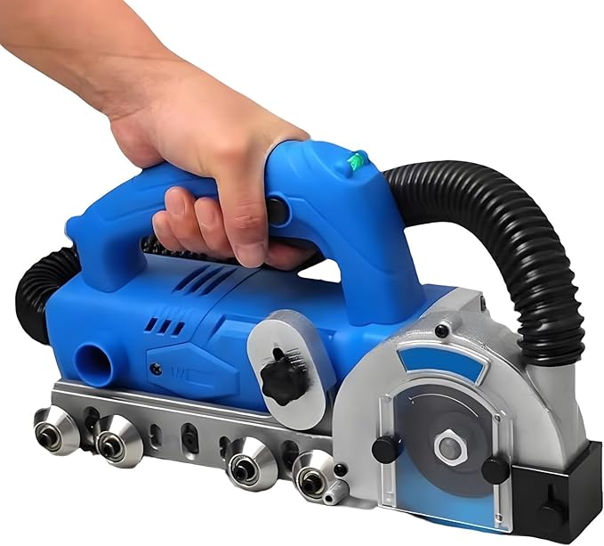 Electric Grout Cleaner 1200W High-Power Grout Cleaning Machine with Dust Bag and Adjustable Saw Blade for DIY Projects