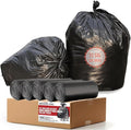 33 Gallon Trash Bags 125 Count Black Garbage bags Multi-purpose Trash Can Bin Liners for Home Commercial Outdoor Construction Industrial Janitorial Municipal Lawn Leaf