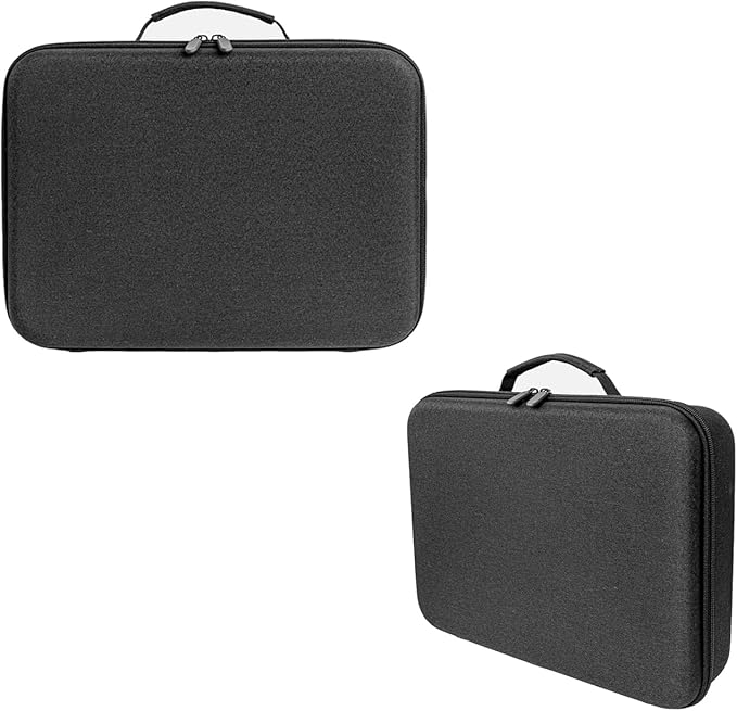 EVA Hard Shell Carrying Case for Ecovacs Mini Window Cleaning Robot Protective Storage Bag Box (Black)