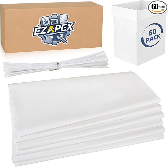 W10165294RB 15 Trash Compactor Bags 60 Pack Compatible with JennAir Kenmore KitchenAid Maytag Whirlpool Replace 4178057 4318916 4318918 4318920 4318922 14210929 4318922RB 4318922RBCA 1455119