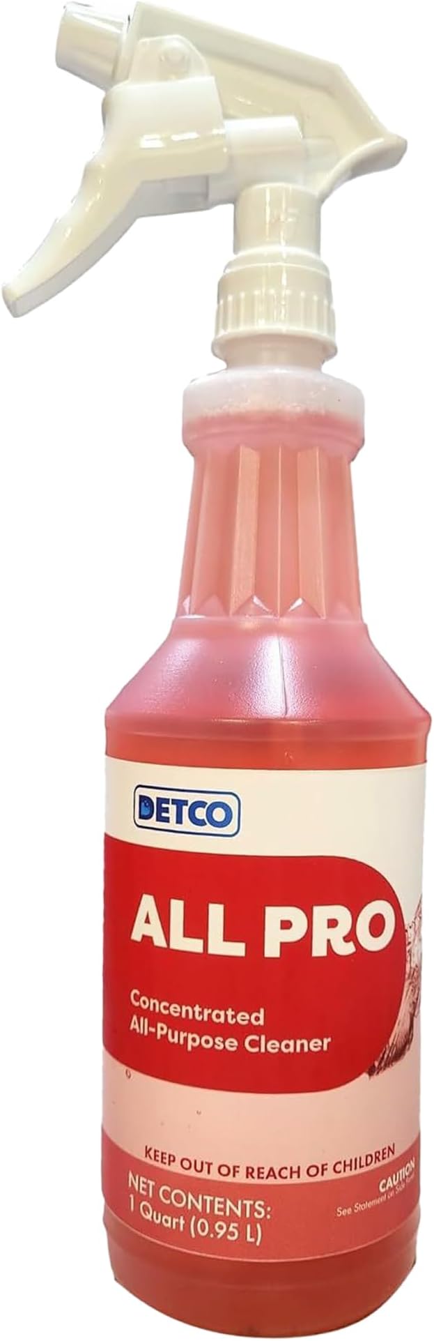 ALL PRO Concentrated All Purpose Cleaner – Biodegradable Non Toxic Heavy Duty Foaming &amp Streak Free Multi-Surface Solution 4oz Per Gallon Daily No Rinse Cleaner Sprayer Included 1 Quart