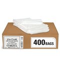 Aluf Plastics 40-45 Gallon 2 MIL Thick Clear Heavy Duty Trash Bags - 40 x 46 - Pack of 400 - For Recycling Kitchen Contractor &amp Outdoor