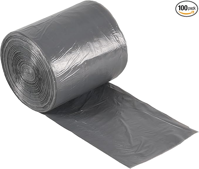 18 Gallon Gray Trash Bags Tall Kitchen Garbage Can Bag Large Garbage Bags 100 Counts
